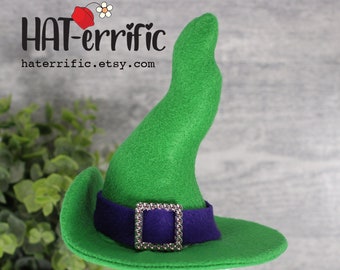 Crooked Witch Hat Headband: Felt Halloween Costume Headpiece
