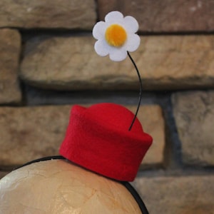 Minnie mouse red hat with flower clearance
