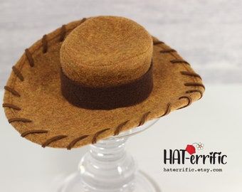 Cowboy Woody Toy Story Mini Costume Hat, Sheriff, Western, Deputy Headpiece Accessory