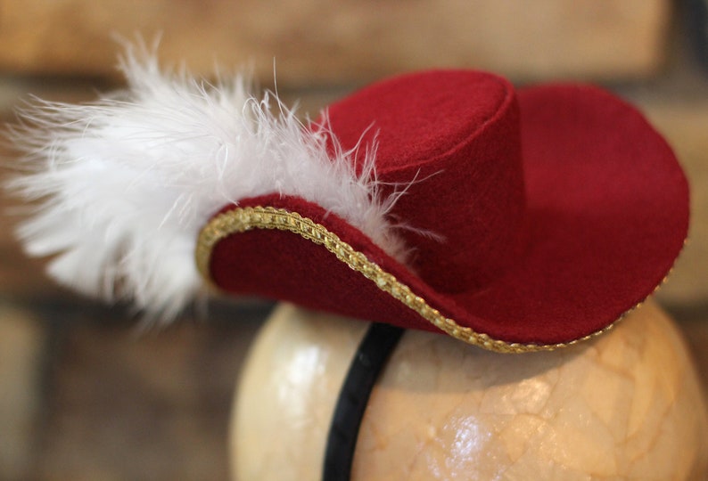 Captain Hook Hat Mini Hat Headband Disney Hat Pirate Hat Etsy