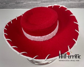 Cowgirl Jessie Toy Story Mini Costume Hat, Sheriff, Western, Deputy Headpiece Accessory