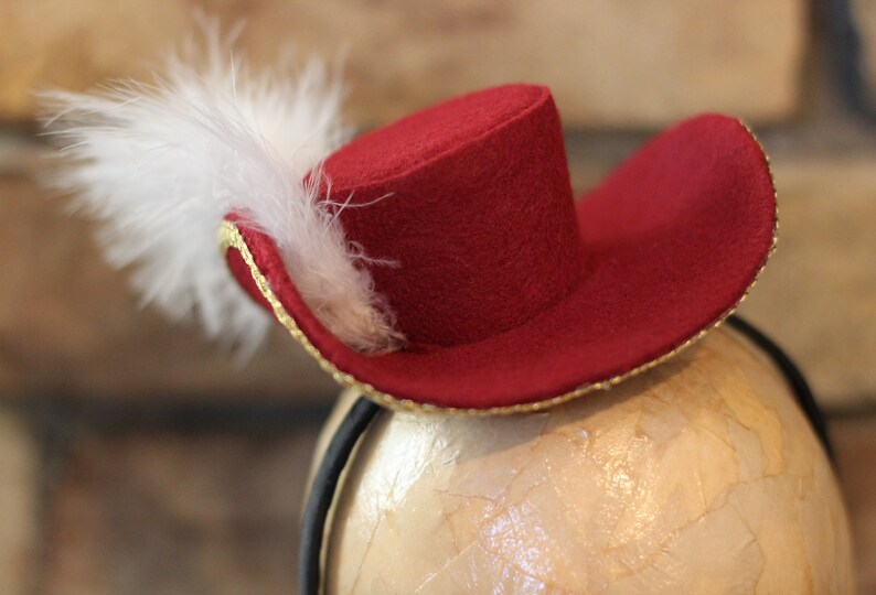 Captain Hook Hat Mini Hat Headband Disney Hat Pirate Hat Etsy