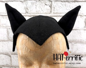 Black Bat Ears Headpiece, Spooky Style, Gothic, Dark glam