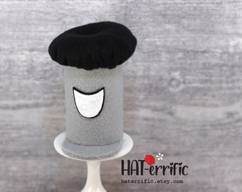 Steamboat Willie Mickey Mouse Inspired Hat,Vintage Black and White Felt Tugboat Disney Headpiece, Retro Disney Style Fascinator, Custom hat