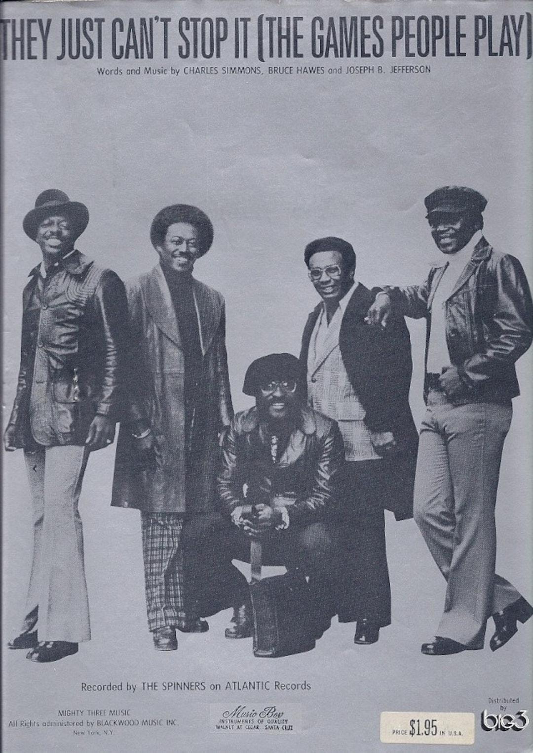 1975 the Spinners They Just Can't Stop It on Atlantic Etsy
