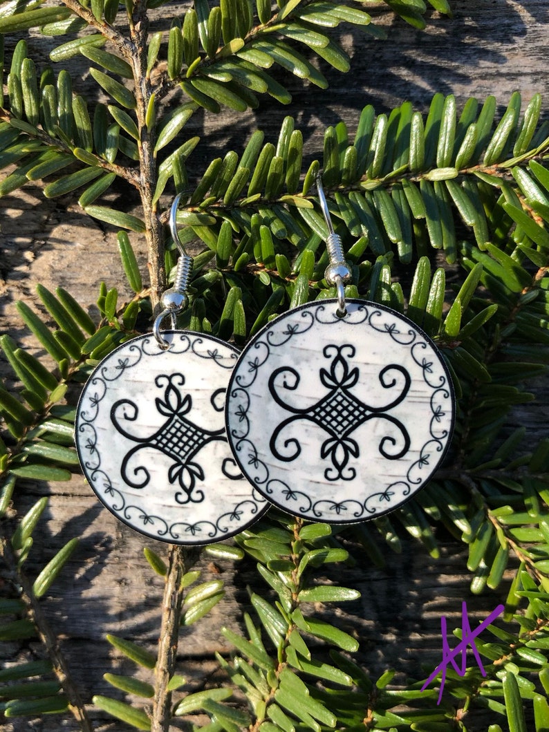 Wabanaki Style Double Curve Design Earrings. Eastern Woodland Etsy Canada