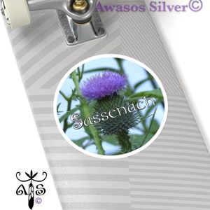 Sticker chardon. Sticker chardon de Sassenach. Autocollant Sassenach.  Autocollants à découper