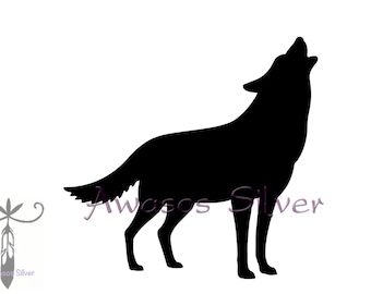 Abziehbild. Wolf Aufkleber. Aufkleber Howling Wolf Wolf Dekor. Wolf.
