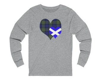 MacLaren Clan Tartan Love. Clan MacLaren tartan Unisex Jersey Long Sleeve Tee