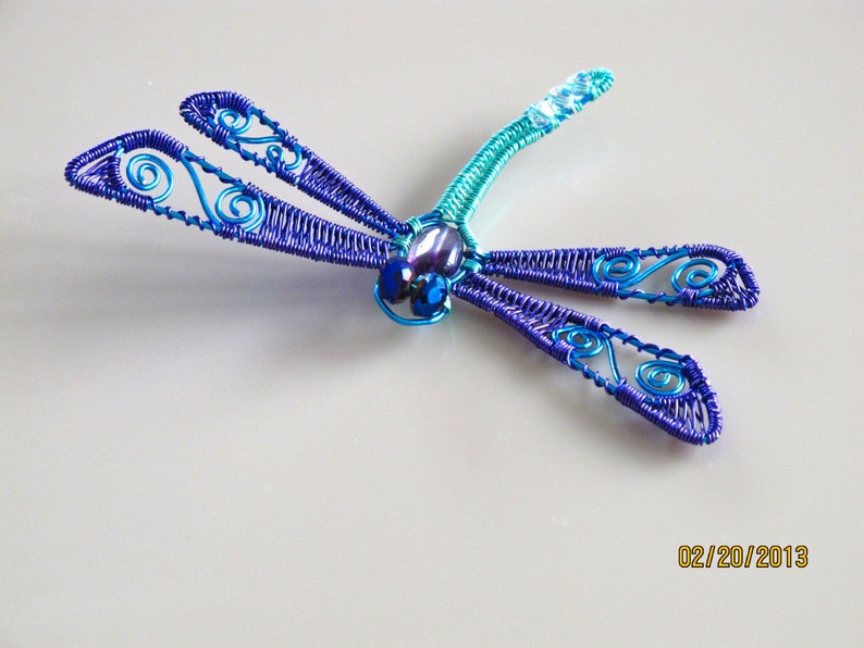 One of a Kind Wire Wrapped Dragonfly Sculpture - Etsy