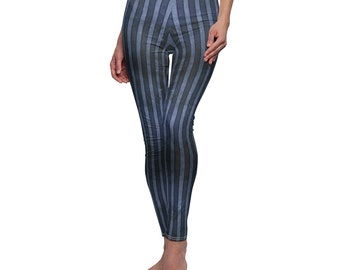 Blue grunge striped leggings. Blue grunge striped leggings. Women's Cut & Sew Casual Legging