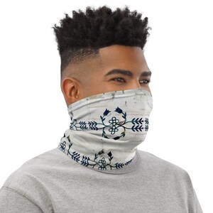 Ojibwe floral design face mask, face covering, Neck Gaiter, headband. Ojibwe floral design face mask
