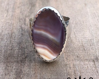 Wide band Wampum and Sterling Silver Ring. Wampum ring. Silver Wampum Ring. Large size wampum ring. FREE Shipping