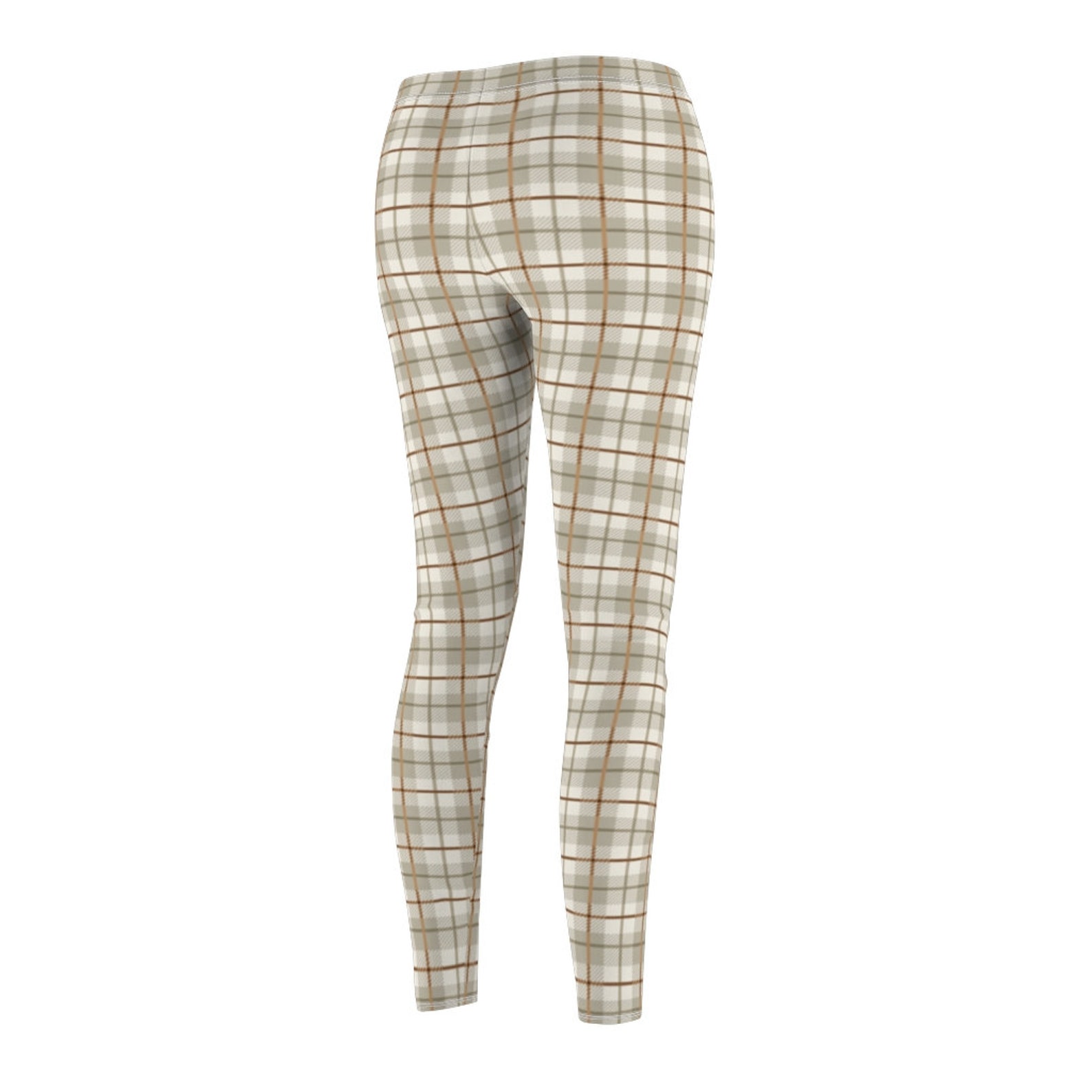 Beige Plaid Leggings. Beige and Tan Plaid Leggings. Plaid - Etsy