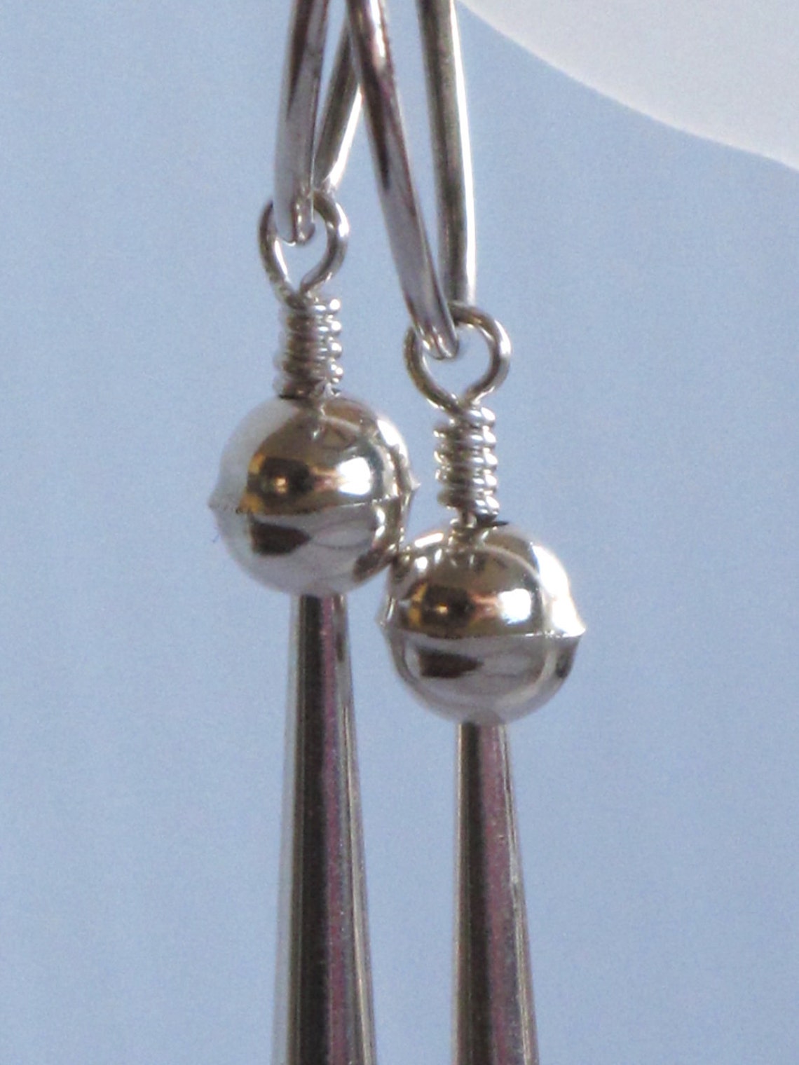 Ball and cone earrings. Etsy