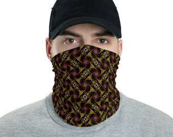 Face mask, face cover, Neck Gaiter, headband. 4 Directions colors with double curves.