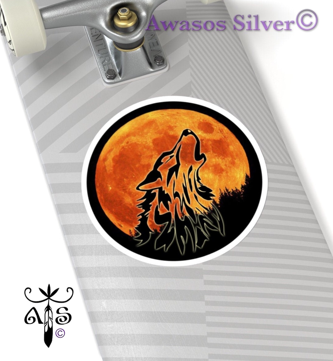 Wolf Sticker. Howling Wolf Sticker. Tribal Wolf Sticker. Etsy