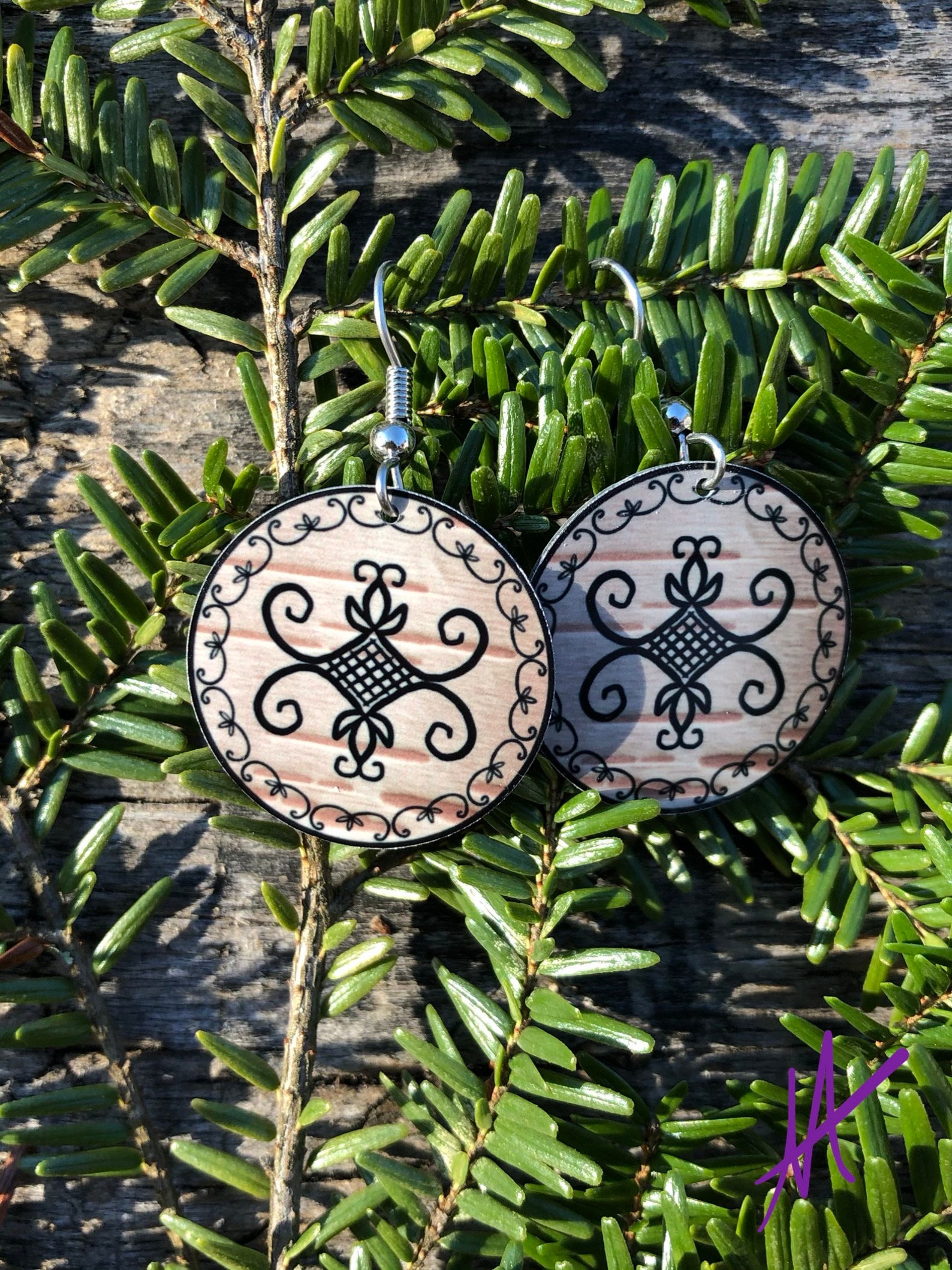 Wabanaki Style Double Curve Design Earrings. Eastern Woodland Etsy Canada