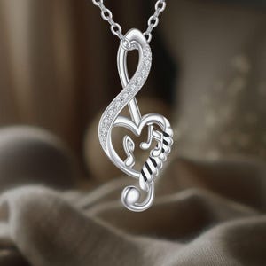 Music Note Solsleutel Ketting Abalone Schelp 925 Sterling Zilver Music Lover Hanger Ketting Sieraden voor Vrouwen