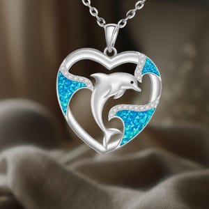 Liebe Herz Meerjungfrau Anhänger Halskette 925 Sterling Silber Meerjungfrau Schmuck für Frauen