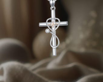Collar con cruz de estetoscopio de plata de ley 925, regalos para enfermeras y médicos