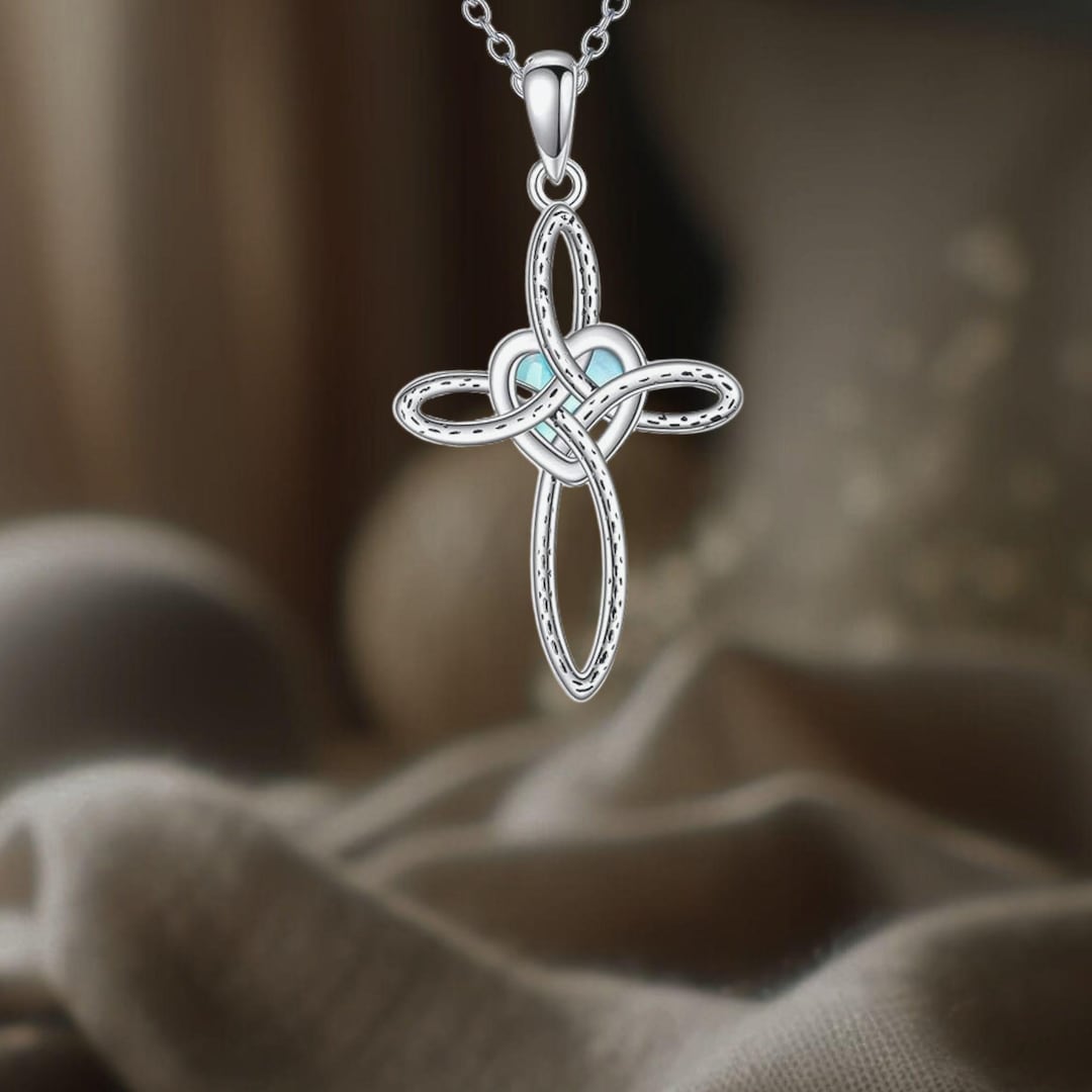 Celtic Knot Cross Necklace for Women 925 Sterling Silver Infinity Love ...
