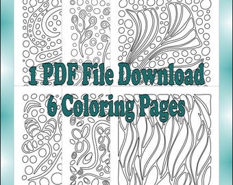 Abstract Coloring Pages: 6 Organic Designs for All Ages (PDF Download)