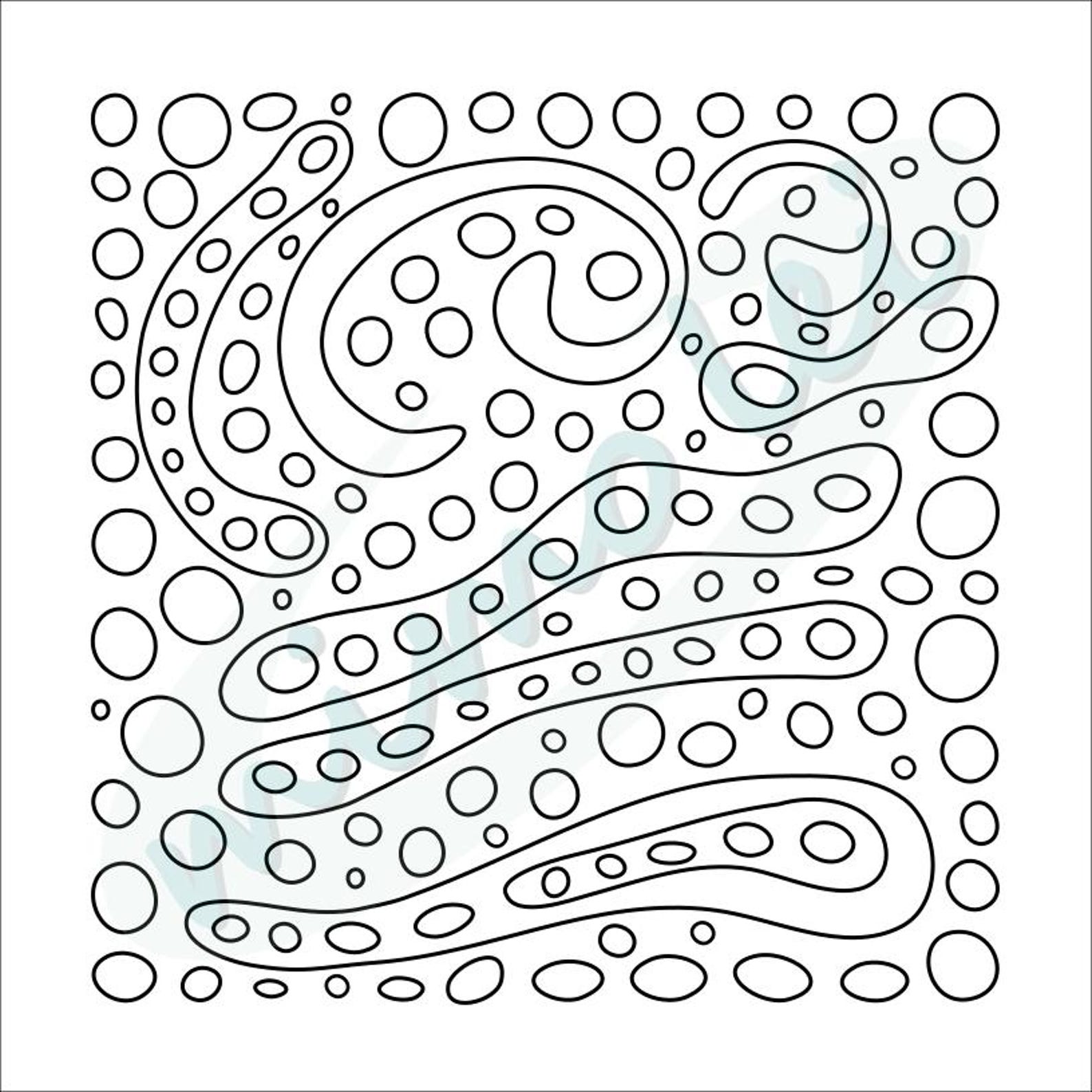 Simple Designs Coloring Pages Set 1 : Easy Organic Abstract Designs to ...