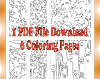 Abstract Coloring Pages: Organic Designs for All Ages (PDF Download)