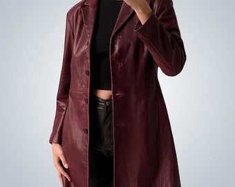 Chaqueta de cuero auténtico vintage marrón desgastada de los años 80, estilo retro, extragrande, hecha a mano, para mujer, estilo streetwear, corte holgado, abrigo de cuero cuadrado, regalo para mujer