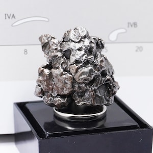 Authentic Campo del Cielo Meteorite | Certified Space Rock from Argentina | Genuine Meteorite in Display Box | Unique Gift for Space Lovers