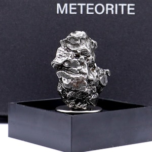 Authentic Campo del Cielo Meteorite | Certified Space Rock from Argentina | Genuine Meteorite in Display Box | Unique Gift for Space Lovers