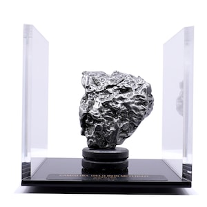Authentic Campo del Cielo Meteorite | Certified Space Rock from Argentina | Genuine Meteorite in Display Box | Unique Gift for Space Lovers