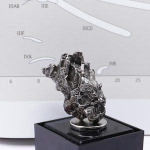 Authentic Campo del Cielo Meteorite | Certified Space Rock from Argentina | Genuine Meteorite in Display Box | Unique Gift for Space Lovers