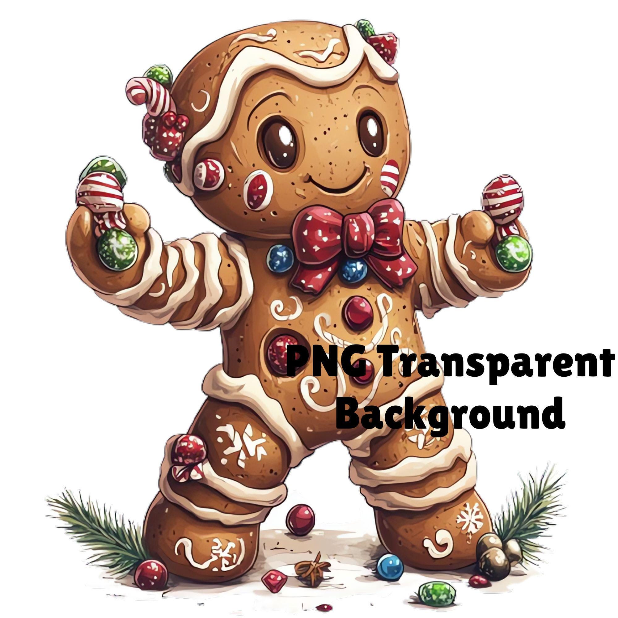 20 Querky Partying Gingerbread People PNG Clipart Transparent ...