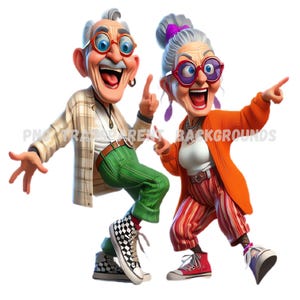 10 Old Couples Having More Fun PNG Clipart Images, Transparent