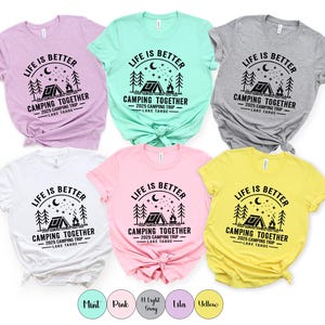 Custom Family Camping Shirts: Personalized Mountain Vacation Matching Tees image 8