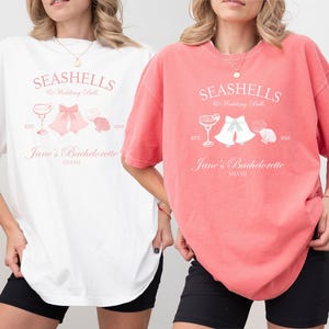 Seashells and Wedding Bells Shirts Bachelorette Shirts Beach Bachelorette Shirts Coastal Bachelorette Bach Club Tee Comfort Colors Shirts