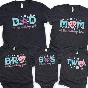 Mermaid Family Birthday Shirts: Under The Sea Party