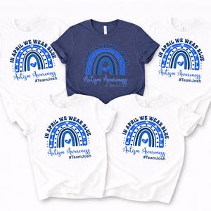 Autism Awareness Shirt, In April We Wear Blue, Custom Team Shirts image 11