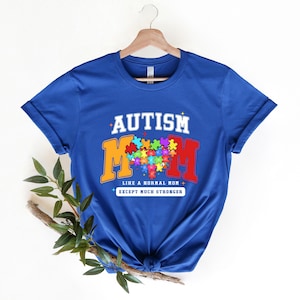Autism Mom T-Shirt, Strong Mom Puzzle Heart Tee, Autism Awareness Shirt, Proud Autism Parent, Neurodiversity Support Gift, Unisex Fit