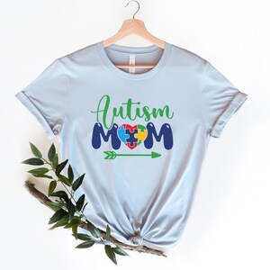 Autism Mom T-Shirt, Proud Parent Tee, Puzzle Heart Design, Women’s Sizes, Support Autism Awareness, Neurodiversity Acceptance Tee