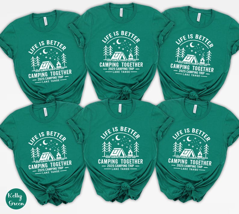 Custom Family Camping Shirts: Personalized Mountain Vacation Matching Tees image 6