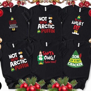 Buddy The Elf Christmas Shirts, Funny Holiday Quote Tee, Elf Movie Inspired Family Tops, Santa OMG Cotton Headed Christmas Tee