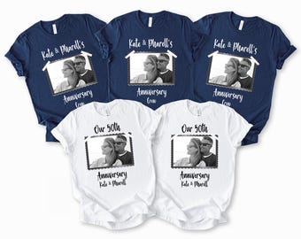 Custom Photo Anniversary T-Shirts: Personalized Couple Matching Tees