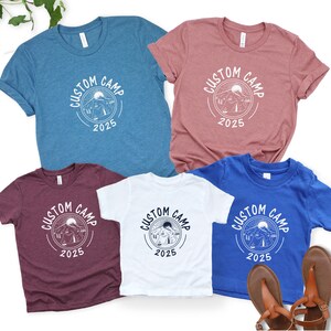 Custom Camp Name and Location Shirt,Personalized Camp Life Shirt,Camping Gift,Summer Camp Shirt, Family Reunion Camping, Camp Bachelorette