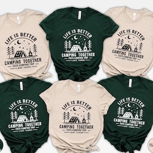 Custom Family Camping Shirts: Personalized Mountain Vacation Matching Tees image 2