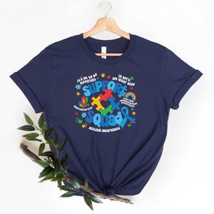 Autism Support Squad T-Shirt, Neurodiversity Advocacy Tee, Puzzle Piece Design, Inclusion Awareness, Matching Family Autism Shirt