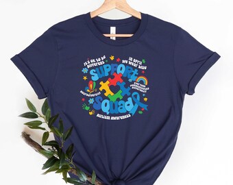 Autism Support Squad T-Shirt: Neurodiversity Awareness Tee