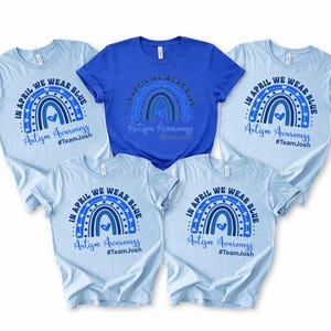 Autism Awareness Shirt, In April We Wear Blue, Custom Team Shirts image 10